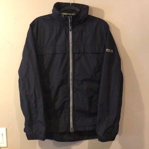 Banana Republic Navy rain jacket with hidden hood